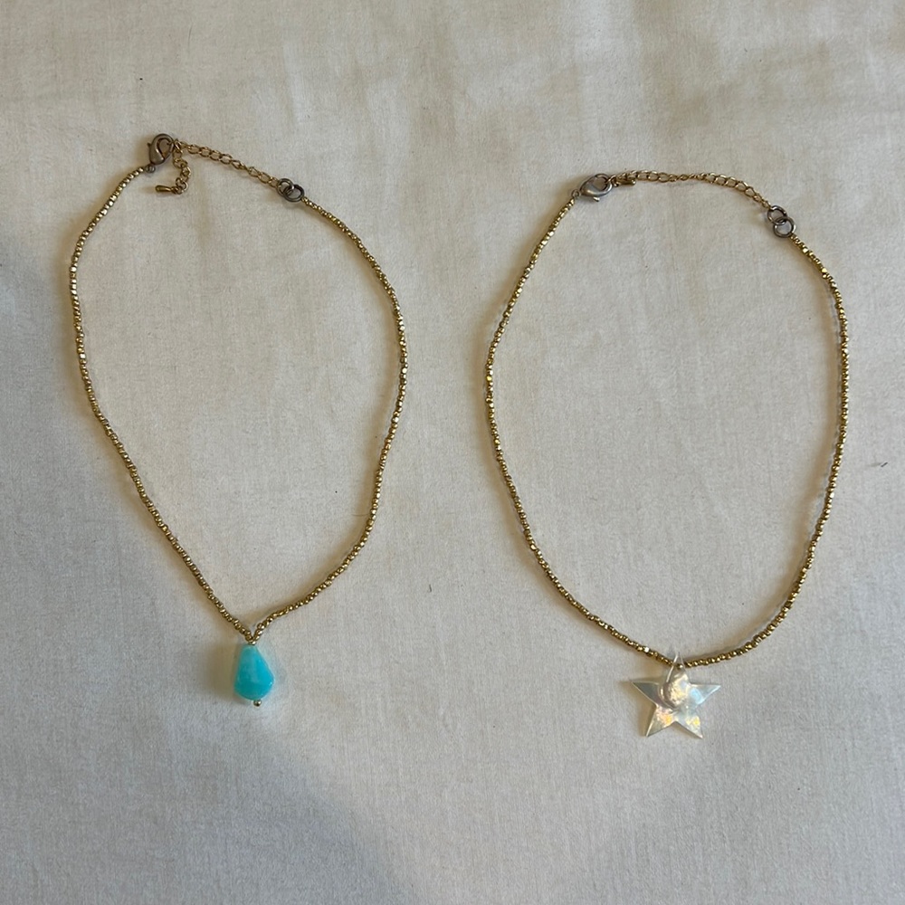 Gold Beaded Choker Set (2)